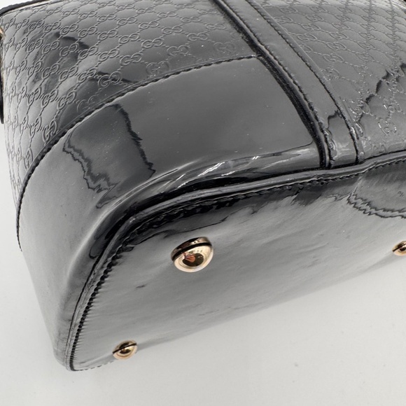 GUCCI Micro Guccisima Patent Top Handle Bag - Picture 7 of 14